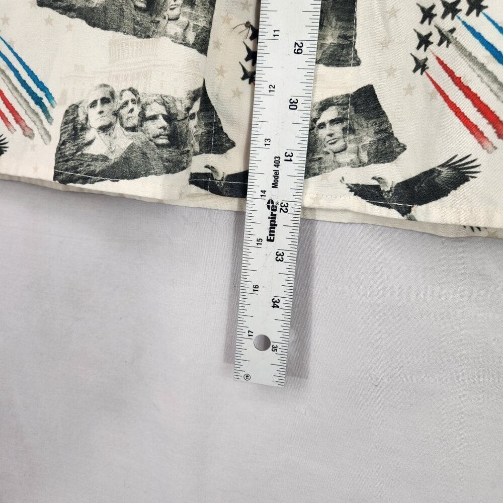 Redhead Patriotic Button Up Shirt Men's 3XL Mount Rushmore Eagles Jets Capitol - Picture 3 of 7